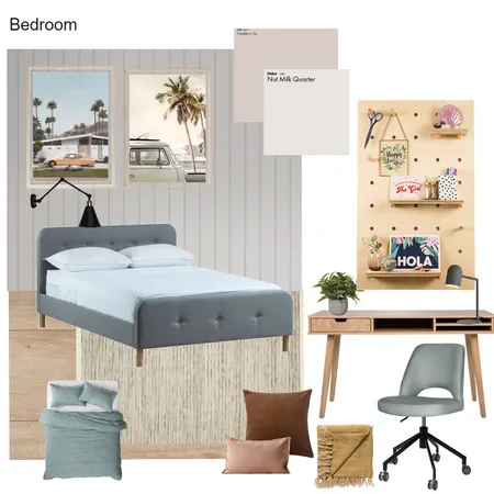 Katies' room Interior Design Mood Board by The Space Project Co. on Style Sourcebook