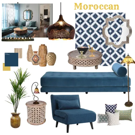 Moroccan theme living room Interior Design Mood Board by Amy Turuta on Style Sourcebook