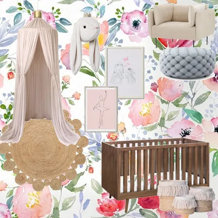 Little Girls Nursery Interior Design Mood Board by theinteriorstudio on Style Sourcebook