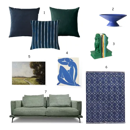 blue and green Interior Design Mood Board by ormashiach on Style Sourcebook