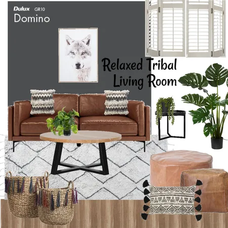 Relaxed Tribal Living Interior Design Mood Board by Kohesive on Style Sourcebook