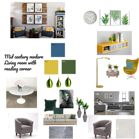 Mid Century Modern Living room Interior Design Mood Board by ThutoNgidi on Style Sourcebook