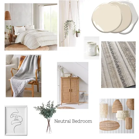 Neutral Bedroom Interior Design Mood Board by Lazuli Azul Designs on Style Sourcebook