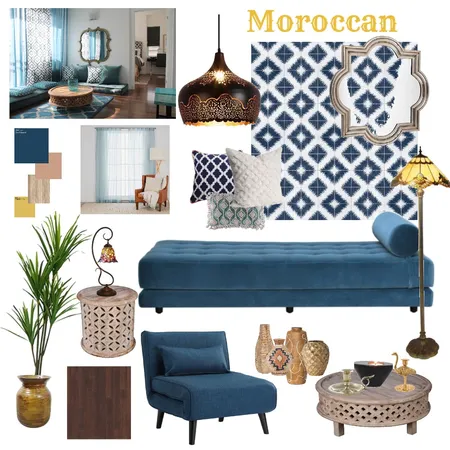 Moroccan theme living room final Interior Design Mood Board by Amy Turuta on Style Sourcebook