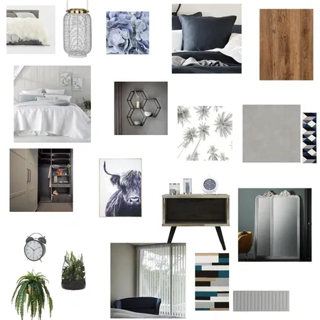 cool tone bedroom interior Interior Design Mood Board by Yamini Lal on Style Sourcebook