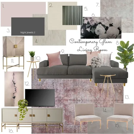 Ass 9 Living Room v2 Interior Design Mood Board by caitsroom