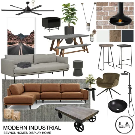 Bevnol Homes - Modern Industrial Display Home 2 Interior Design Mood Board by Linden & Co Interiors on Style Sourcebook