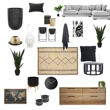 modern African inspired living room Interior Design Mood Board by Designed by Kat on Style Sourcebook