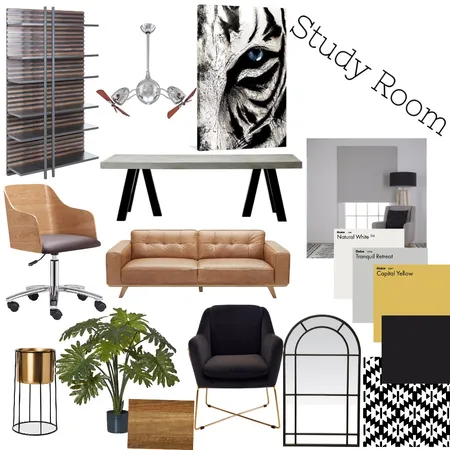 Study Room Interior Design Mood Board by tris_ambience on Style Sourcebook