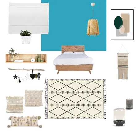 חדר שינה בוהו-יווני עומר ויערית Interior Design Mood Board by Moria on Style Sourcebook
