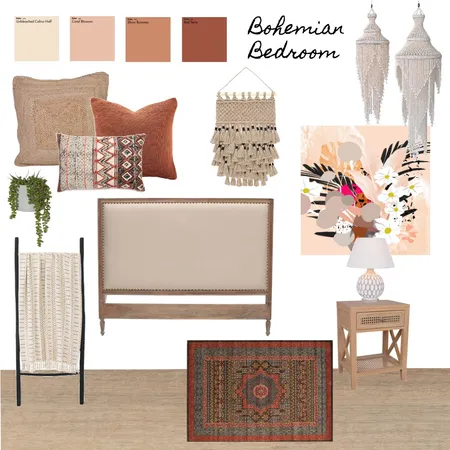 Bohemian Bedroom Interior Design Mood Board by elizabethgriffin on Style Sourcebook