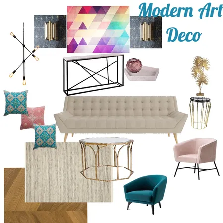 Modern Art Deco Interior Design Mood Board by Akkish on Style Sourcebook