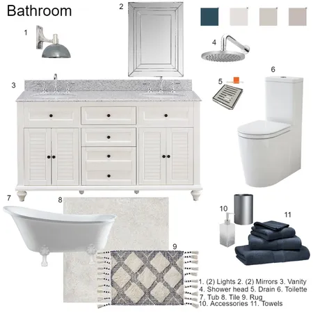 Bathroom Interior Design Mood Board by Claudette on Style Sourcebook