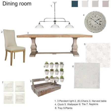 Dining room Interior Design Mood Board by Claudette on Style Sourcebook