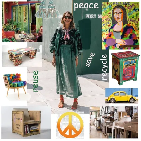 Hippy Interior Design Mood Board by RegIfra on Style Sourcebook