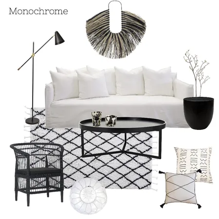 monochrome Interior Design Mood Board by In-House Style on Style Sourcebook