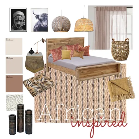 African Inspired Bedroom IDI Interior Design Mood Board by Jannique on Style Sourcebook