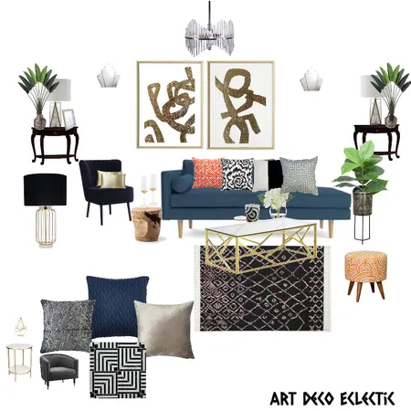 Art Deco Mod Eclectic Interior Design Mood Board by ArtisticVybze7 on Style Sourcebook
