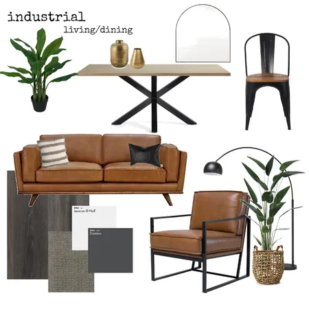 Industrial - Living/Dining Interior Design Mood Board by Charming Interiors by Kirstie on Style Sourcebook