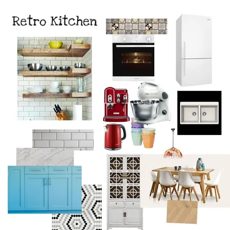 Retro Kitchen Interior Design Mood Board by Susana on Style Sourcebook