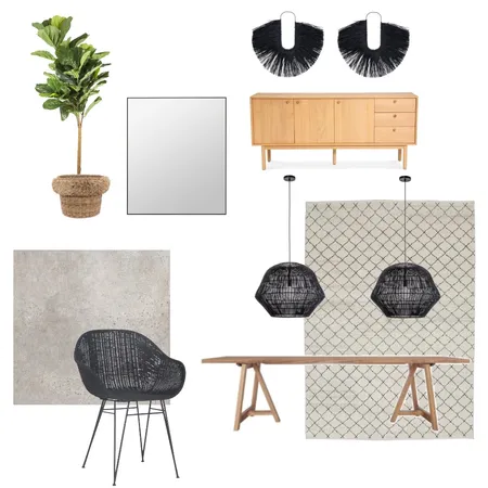 Black and Natural Interior Design Mood Board by Ashleigh Parker on Style Sourcebook