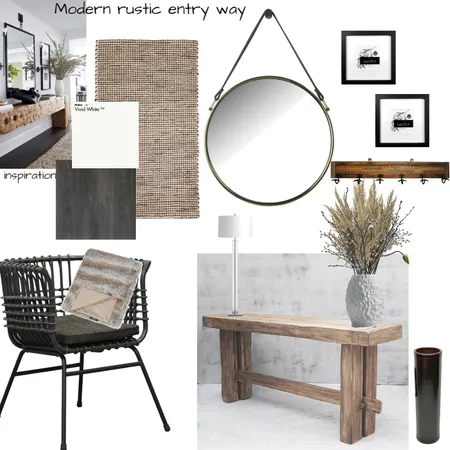 Modern Rustic Entry way Interior Design Mood Board by K & N Designs on Style Sourcebook