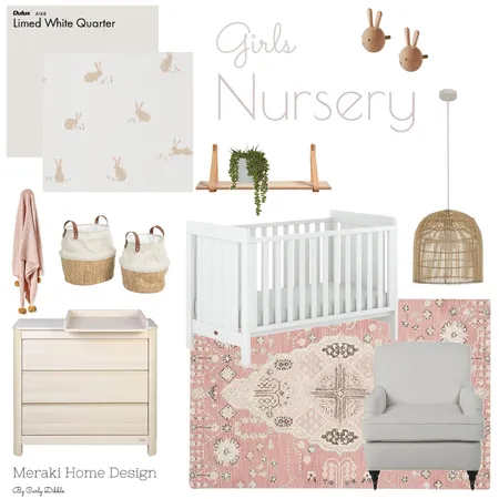 Girls Nursery Interior Design Mood Board by Meraki Home Design on Style Sourcebook
