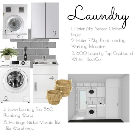 Module 10 - Laundry Interior Design Mood Board by ShontaeR on Style Sourcebook