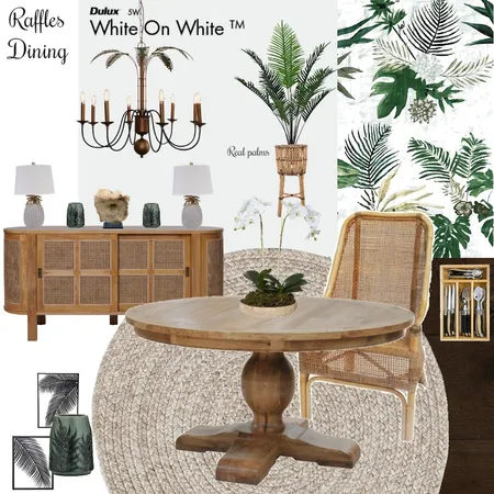 Raffles Inspired Dining Interior Design Mood Board by Jo Laidlow on Style Sourcebook
