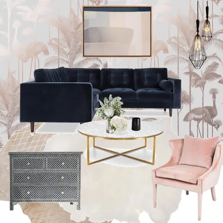 Navy. & Pink. Interior Design Mood Board by Oleander & Finch Interiors on Style Sourcebook