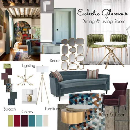 Eclectic Glamour - Assignment Interior Design Mood Board by Azra Mahmood on Style Sourcebook