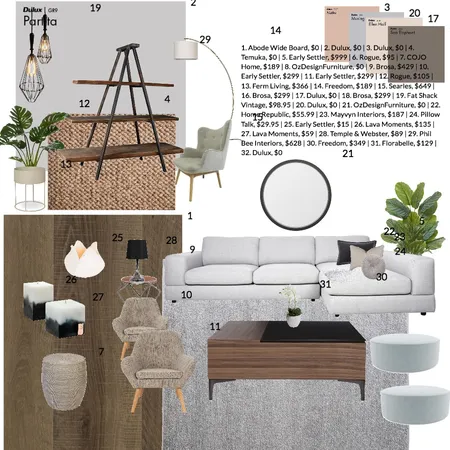 rustic modern Interior Design Mood Board by Grey Edrosa Interiors on Style Sourcebook