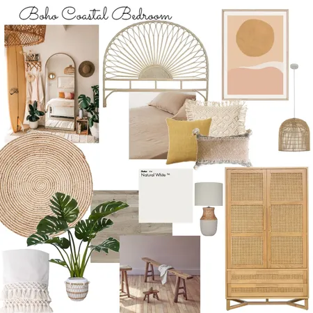 Boho coastal bedroom Mod 3 Interior Design Mood Board by Helebe on Style Sourcebook