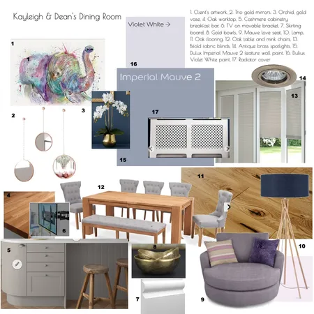 Kayleigh & Dean's Dining Room Interior Design Mood Board by Sabrina S on Style Sourcebook