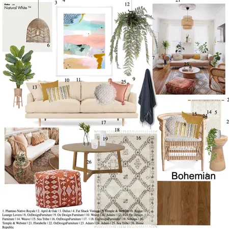 BOHEMIAN - BRANDS Interior Design Mood Board by jasmine-jayne-simmons@hotmail.com on Style Sourcebook