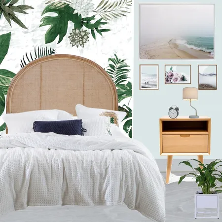 Boho Guest Bedroom Small Interior Design Mood Board by Mermaid on Style Sourcebook