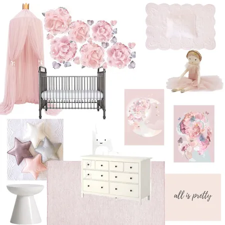 Pink Nursery Interior Design Mood Board by Kristina on Style Sourcebook