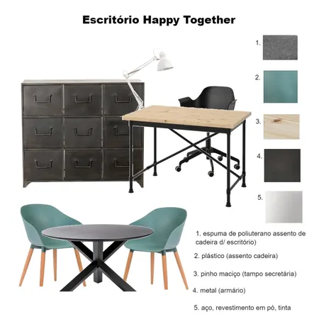 Moodboard escritório happy together - coworking Interior Design Mood Board by carolina140699 on Style Sourcebook
