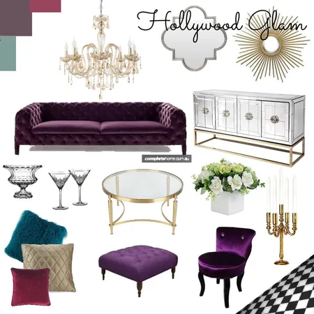 Hollywood Glam Interior Design Mood Board by eoreill2 on Style Sourcebook