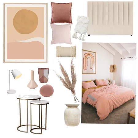Dusty pink bedroom Interior Design Mood Board by Brookeclancy on Style Sourcebook