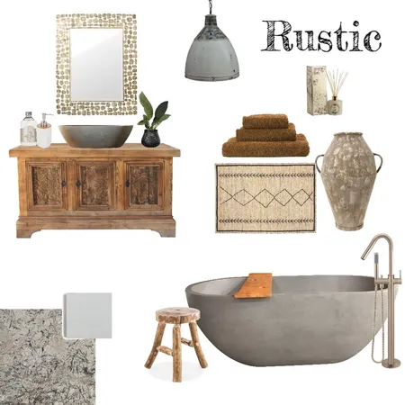 rustic bathroom Interior Design Mood Board by Elements Aligned Interior Design on Style Sourcebook