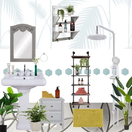 Boho Guest Bathroom Small Interior Design Mood Board by Mermaid on Style Sourcebook