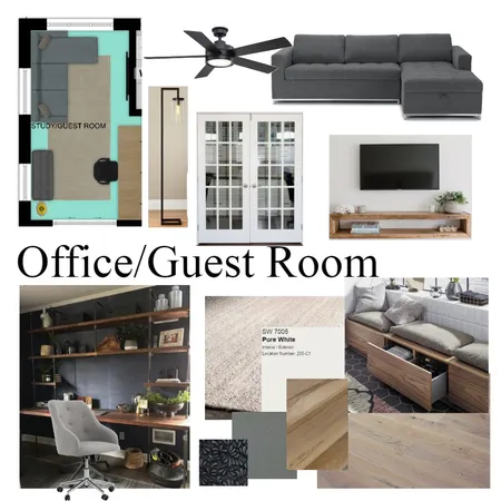 Office/Guest Room Interior Design Mood Board by amn111592 on Style Sourcebook