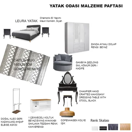 YATAK ODASI MALZEME PAFTASI Interior Design Mood Board by agit on Style Sourcebook