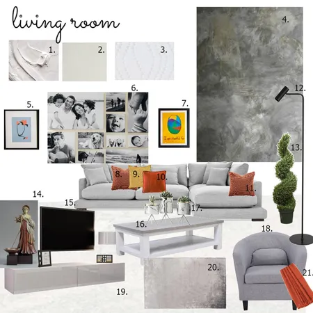 Sample Board Living Room Interior Design Mood Board by Roshini on Style Sourcebook
