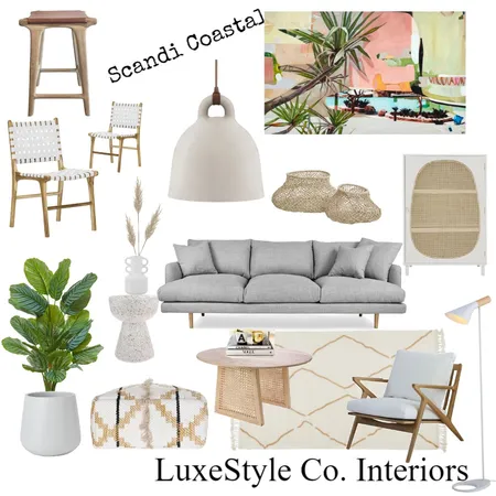 Scandi Coastal Leather Interior Design Mood Board by Luxe Style Co. on Style Sourcebook