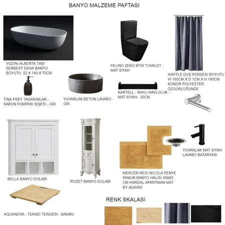 BANYO MALZEME PAFTASI Interior Design Mood Board by agit on Style Sourcebook