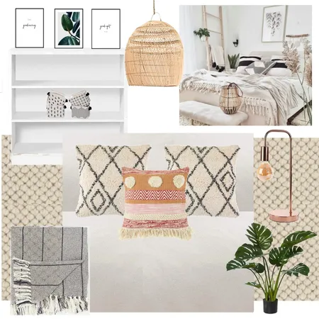 Neutral Boho Bedroom Interior Design Mood Board by Danielle Board on Style Sourcebook