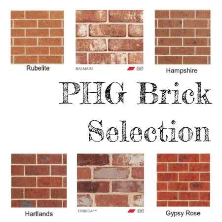 PHG Brick Selection Interior Design Mood Board by Building with the Bells on Style Sourcebook