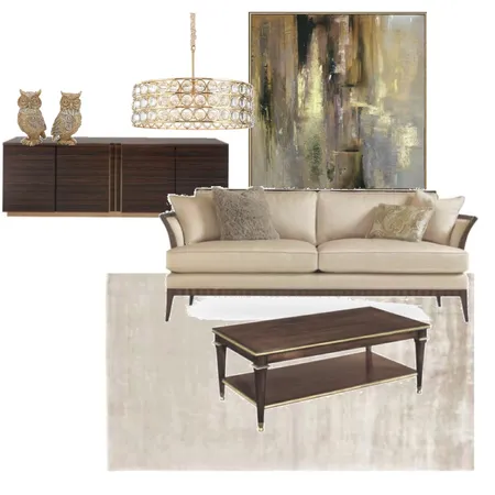 Brown gold livingroom Interior Design Mood Board by Simona Jack on Style Sourcebook